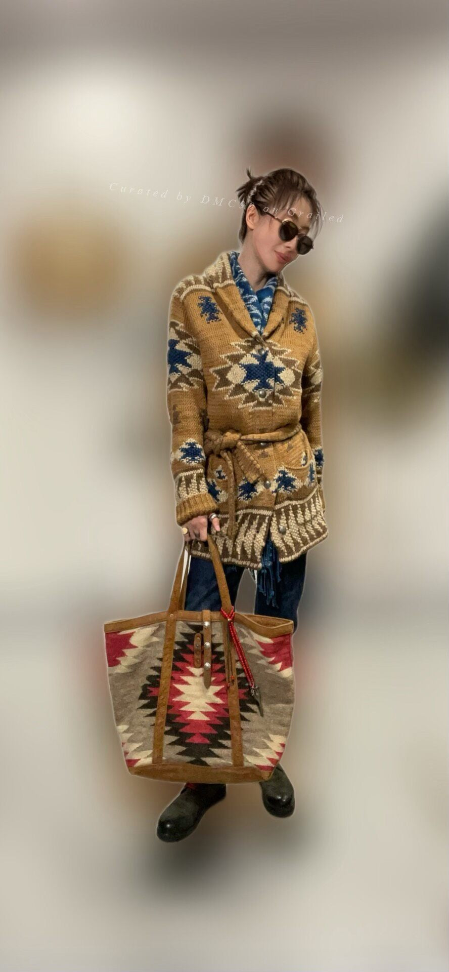 RRL Navajo-Inspired Shawl Collar Cardigan