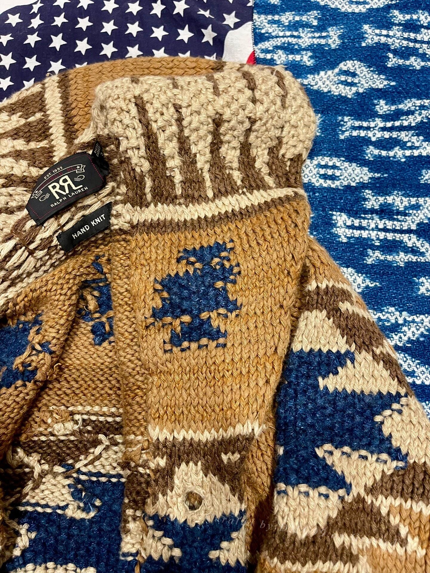 RRL Navajo-Inspired Shawl Collar Cardigan
