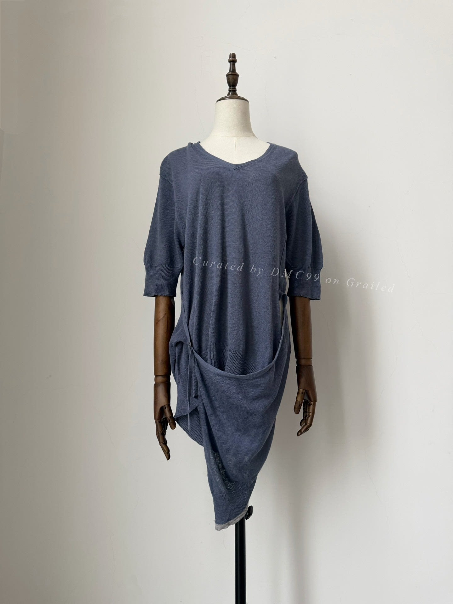 Yohji Yamamoto Y's Gray-Blue Knit Top