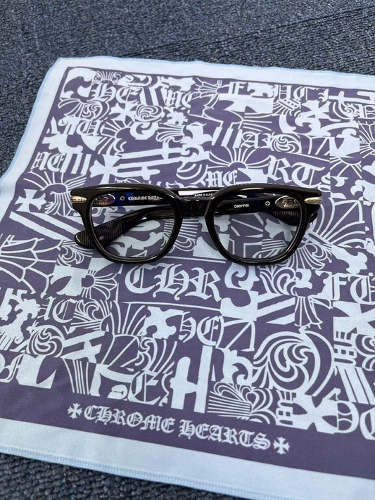 Chrome Hearts DRIPPIN Cross Silver Black Frames