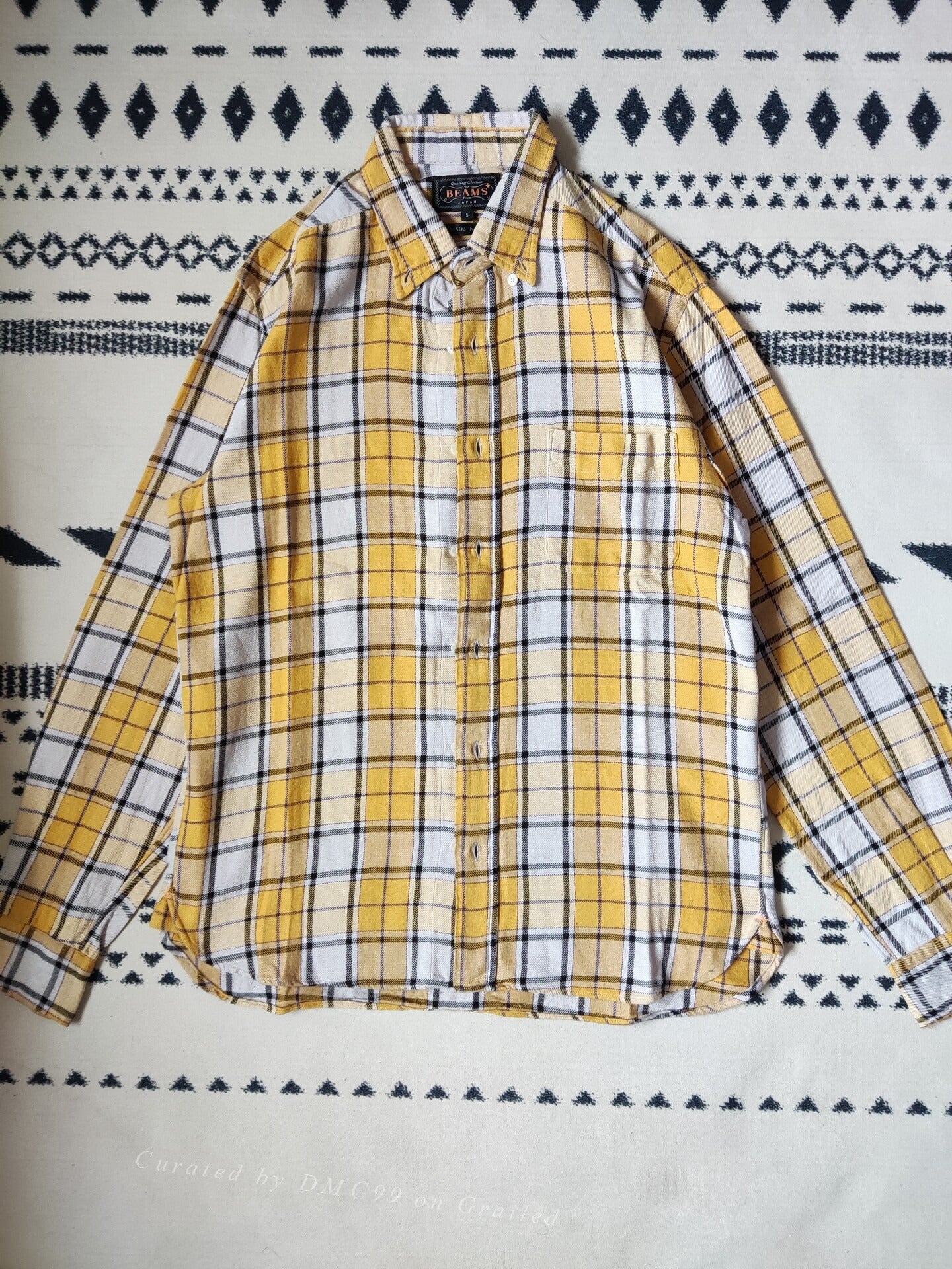 Beams Plus Yellow Plaid Cotton Shirt