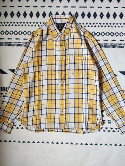 Beams Plus Yellow Plaid Cotton Shirt