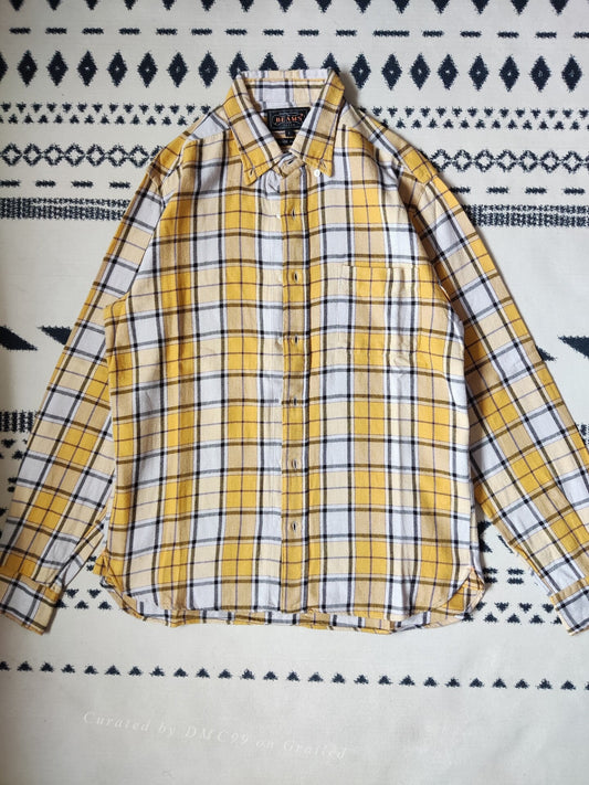 Beams Plus Yellow Plaid Cotton Shirt