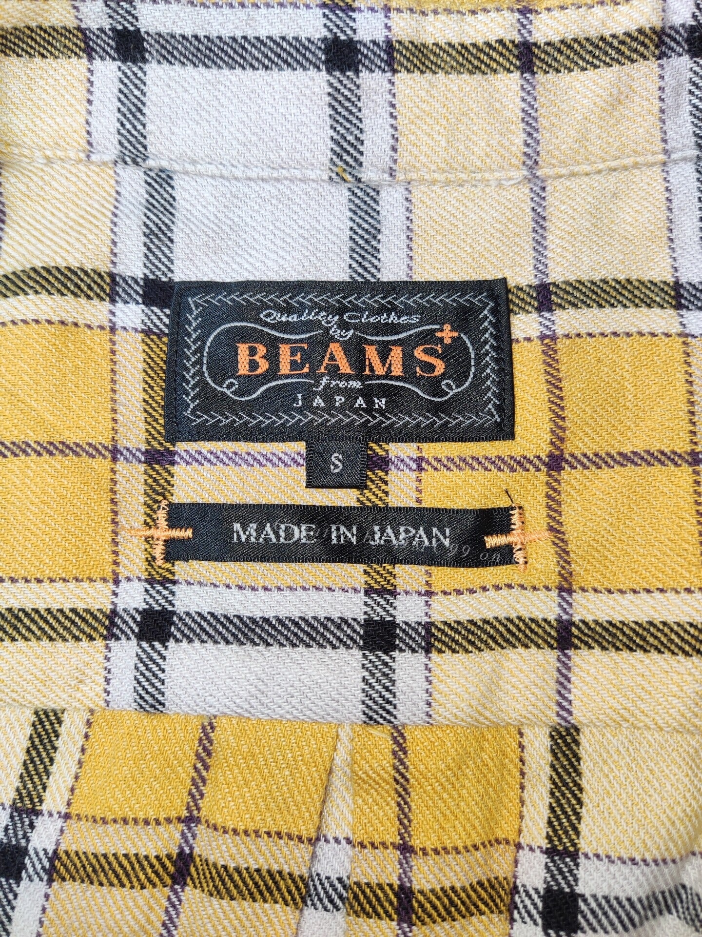 Beams Plus Yellow Plaid Cotton Shirt