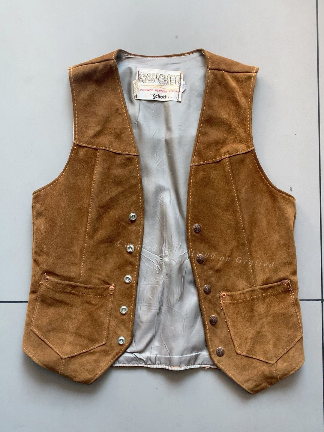 Schott Vintage Western Suede Vest