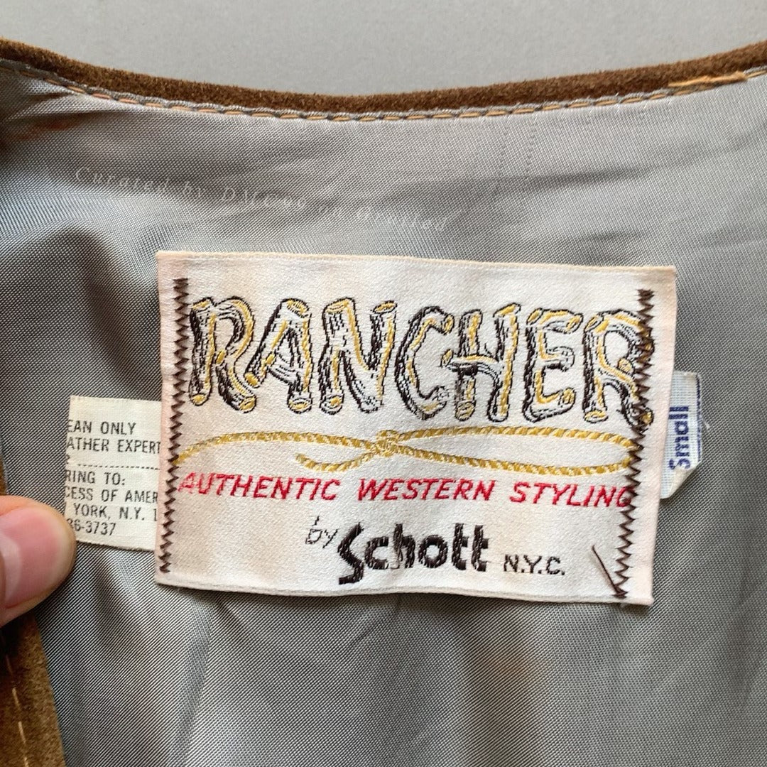 Schott Vintage Western Suede Vest