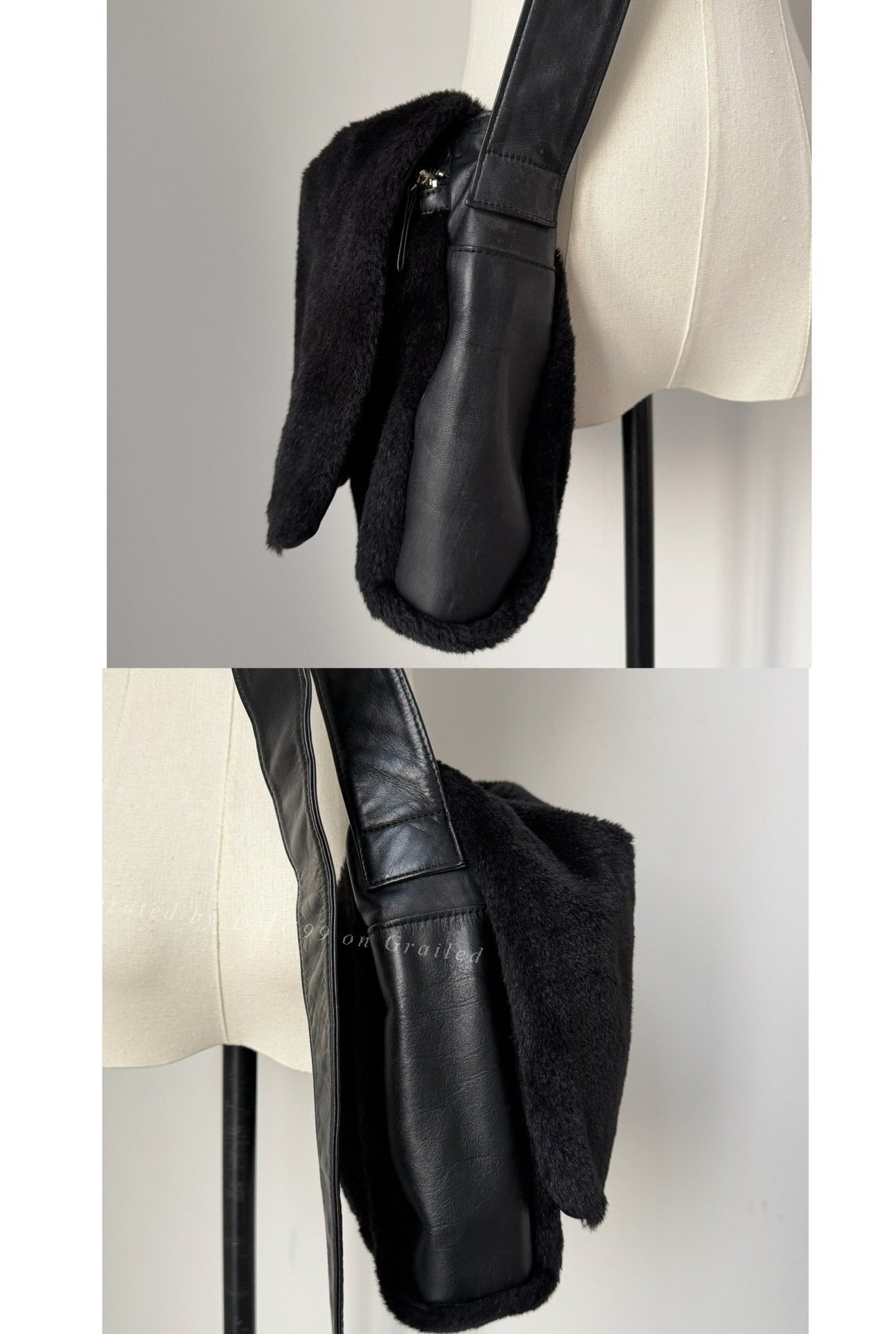 Yohji Yamamoto Noir Leather Fur Crossbody