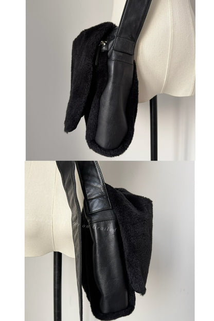 Yohji Yamamoto Noir Leather Fur Crossbody