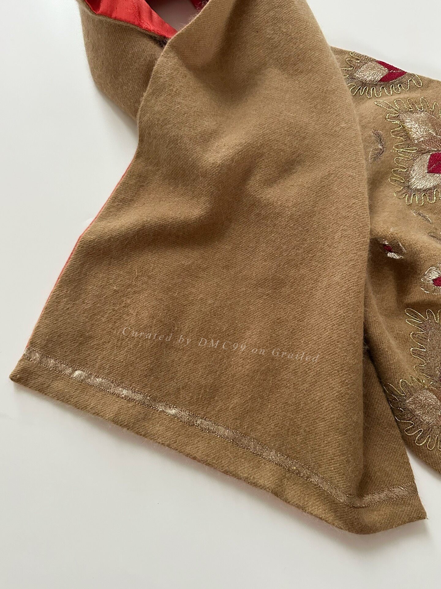 Dries Van Noten 90s Embroidered Wool Scarf