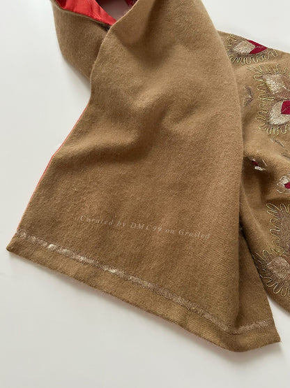 Dries Van Noten 90s Embroidered Wool Scarf