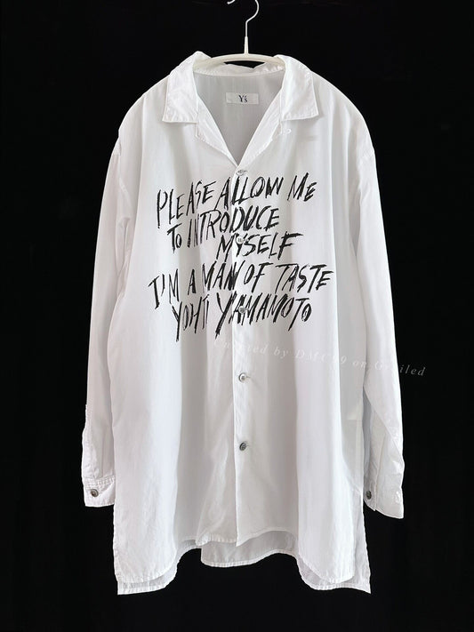 Yohji Yamamoto 90s Y's Slogan Shirt