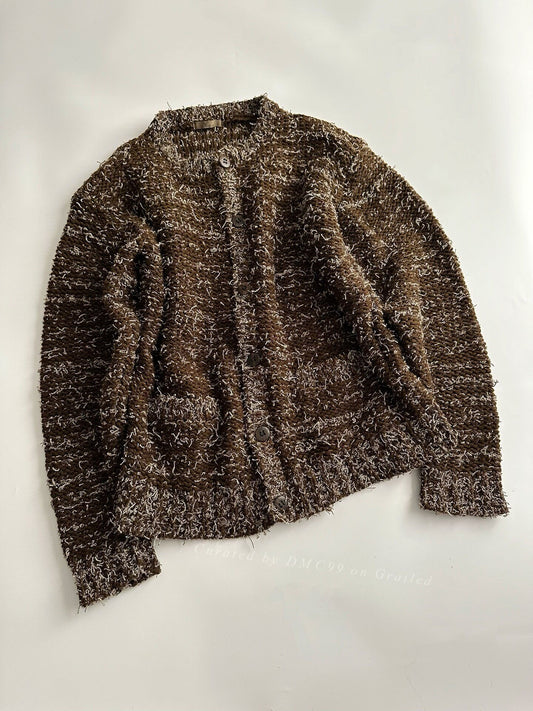 Y's for Men Snowflake Knit Cardigan
