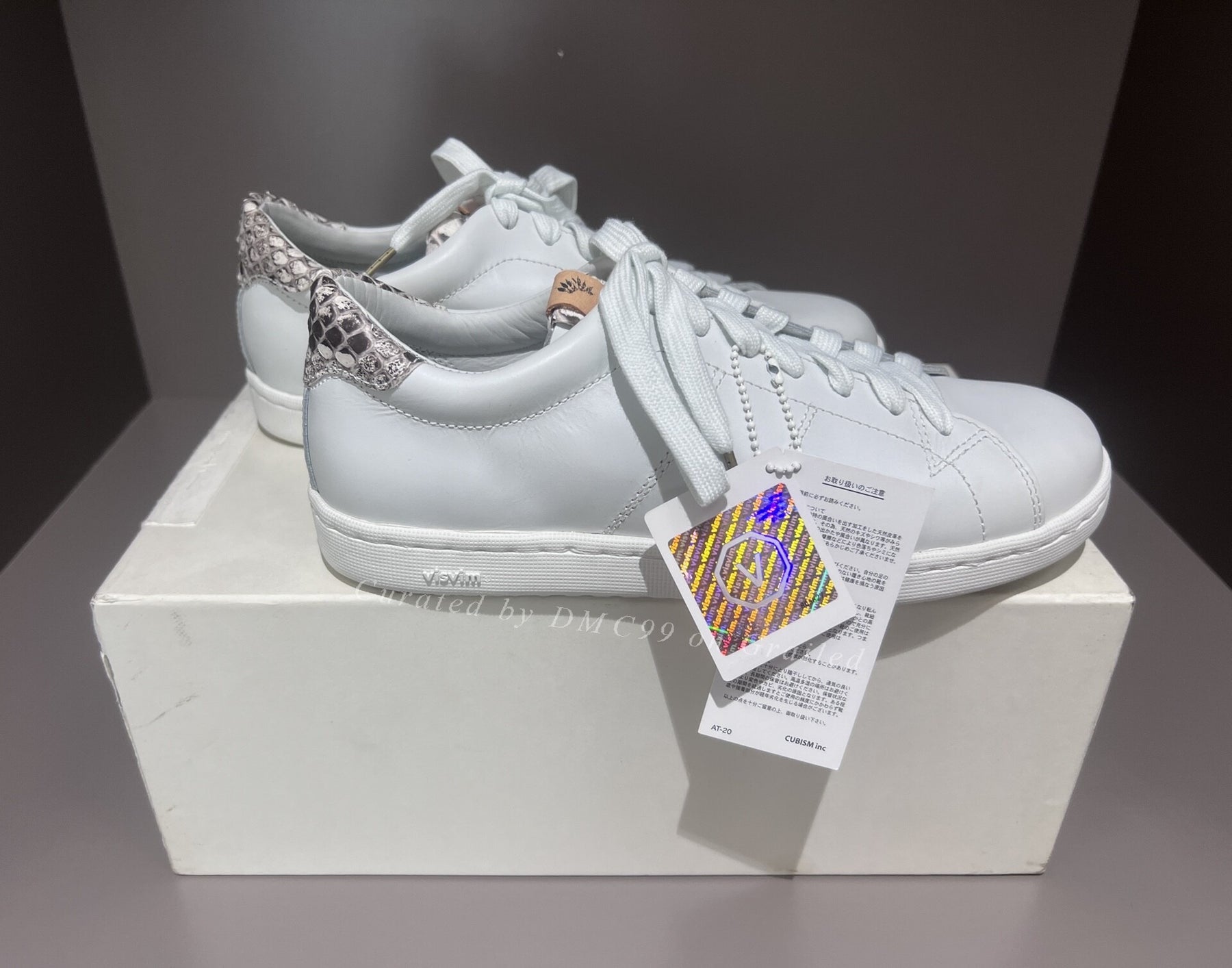 visvim foley-folk white pattern sneakers