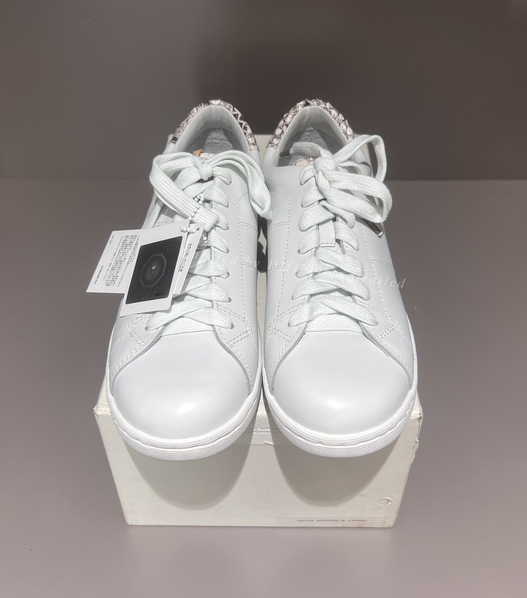 visvim foley-folk white pattern sneakers