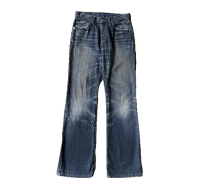 Vintage Levis 517 Indigo Faded Denim Pants