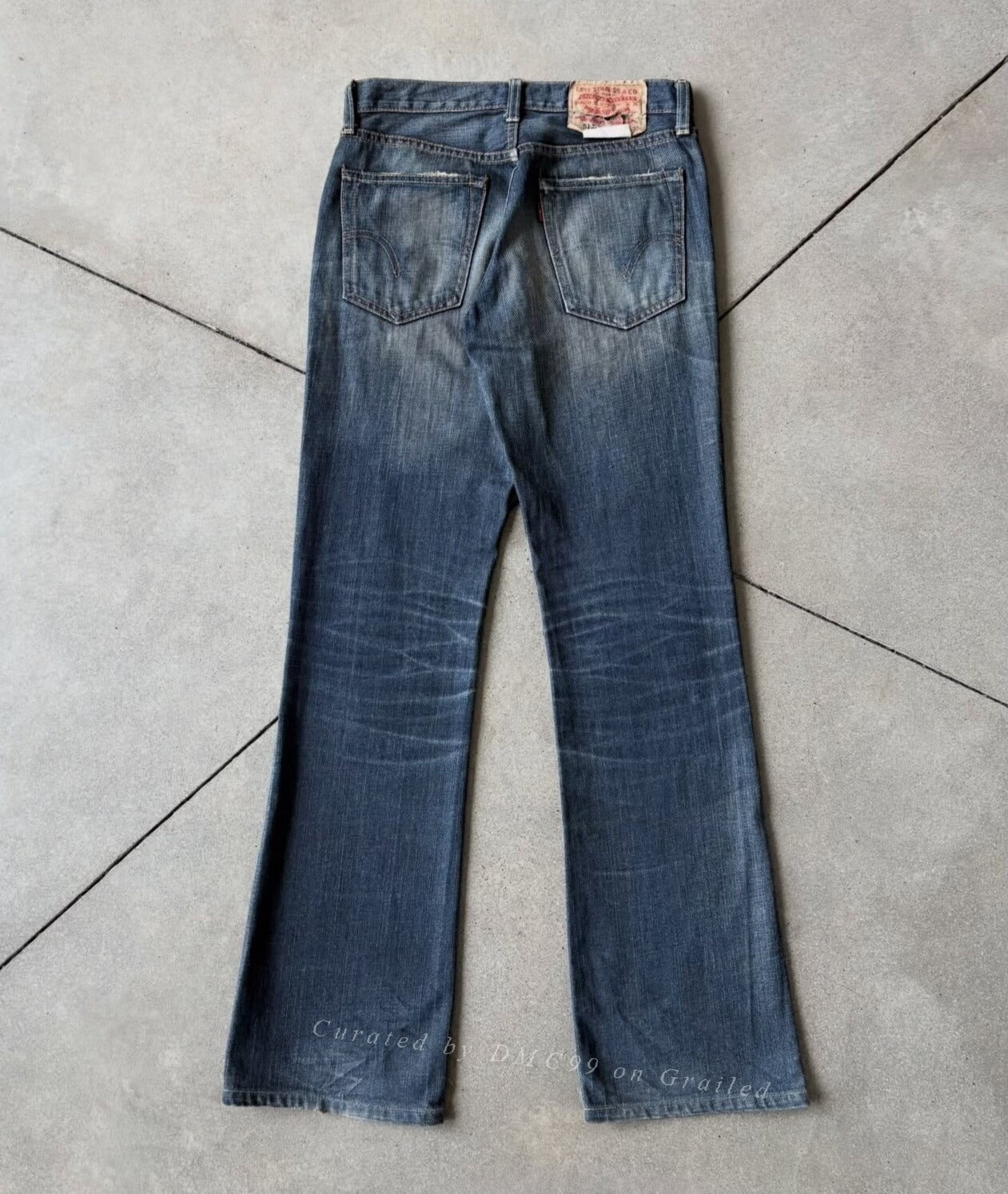 Vintage Levis 517 Indigo Faded Denim Pants