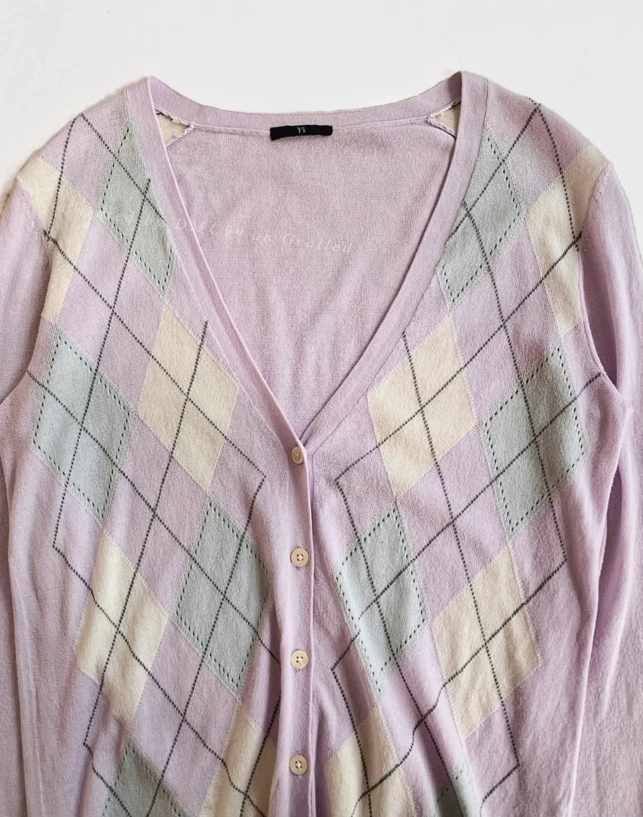 Vintage Y's by Yohji Yamamoto Argyle Cardigan