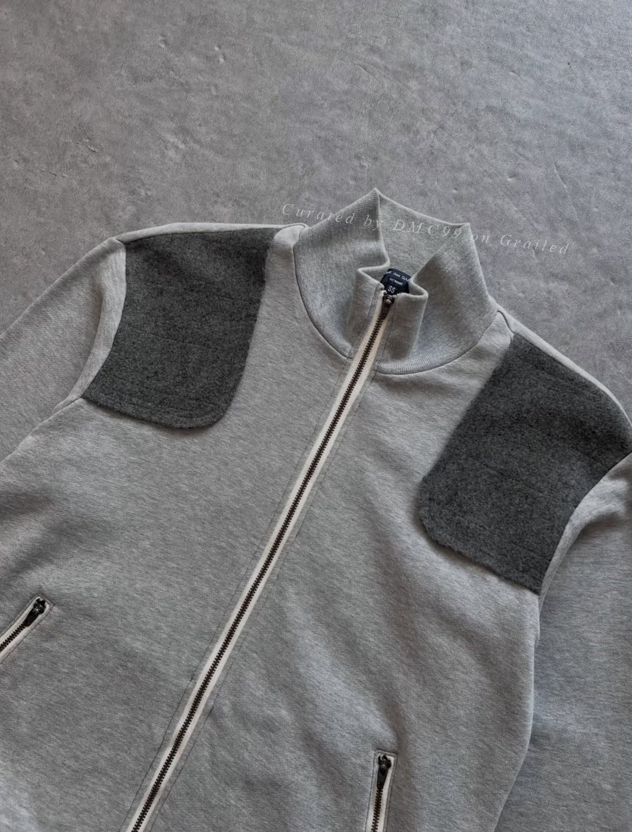 2007 CDG Homme Wool Patch Zip Jacket