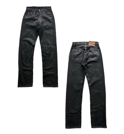 Vintage 1990s Levi's 501xx Black Coated Jeans