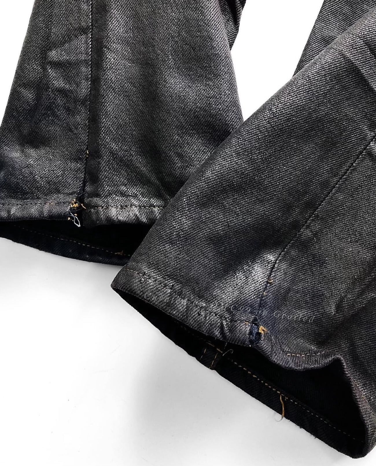 Vintage 1990s Levi's 501xx Black Coated Jeans