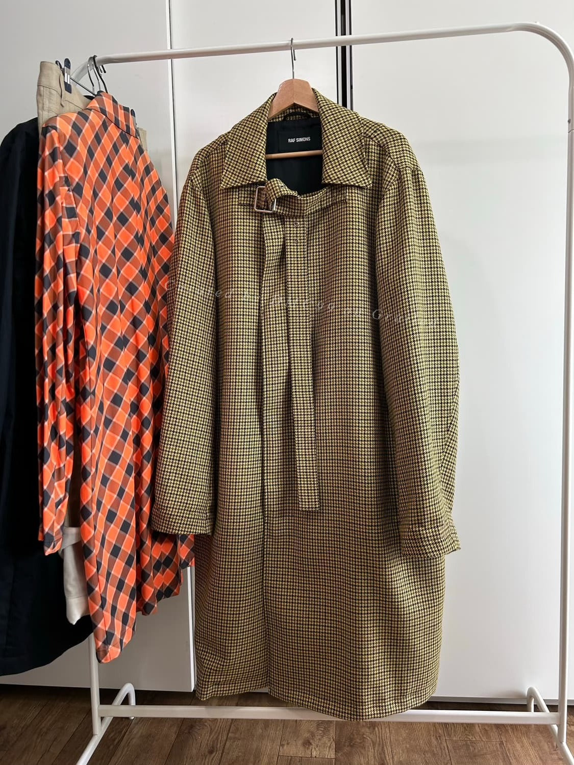 Raf Simons Gold Thread Wool Coat