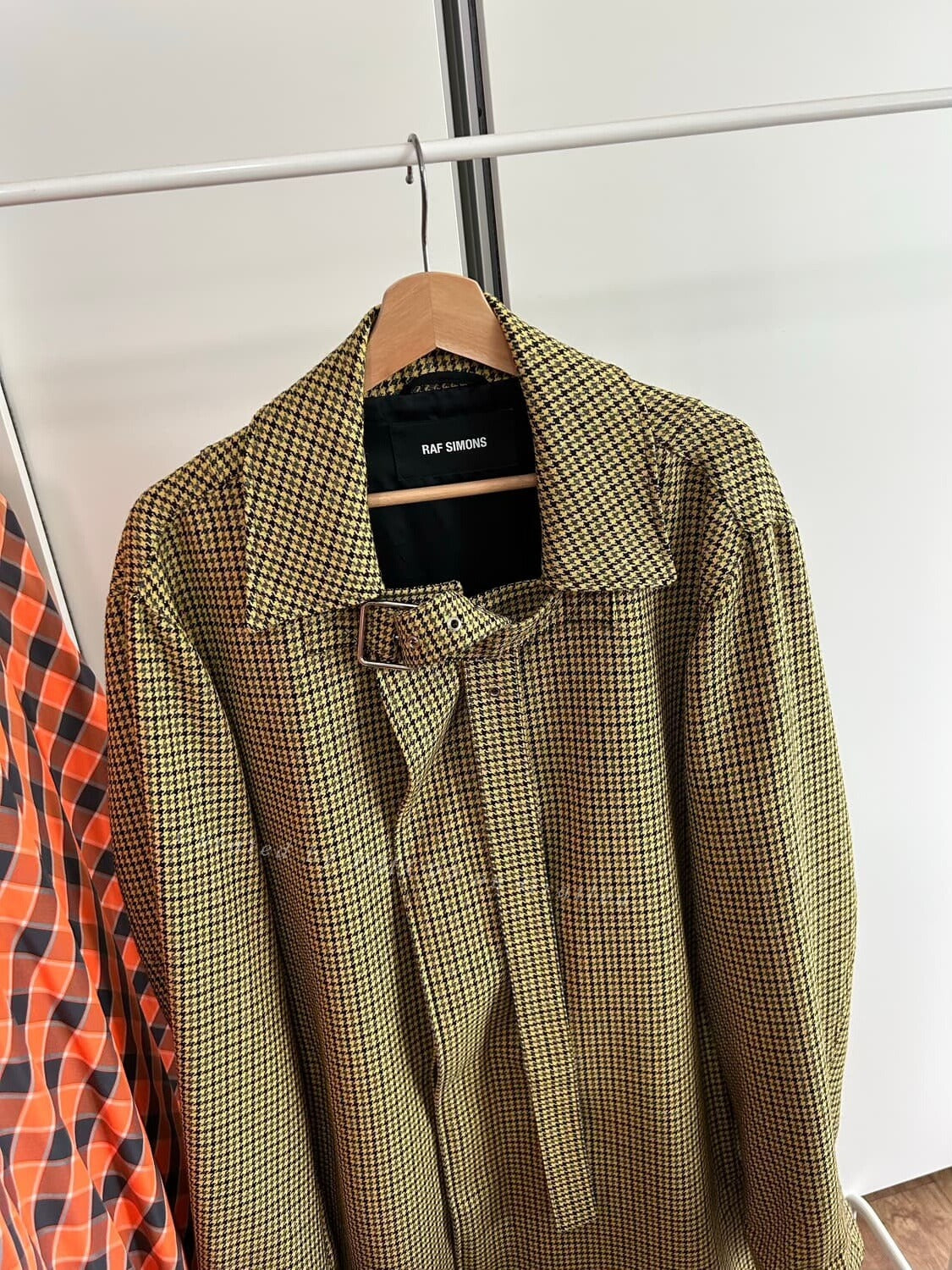 Raf Simons Gold Thread Wool Coat