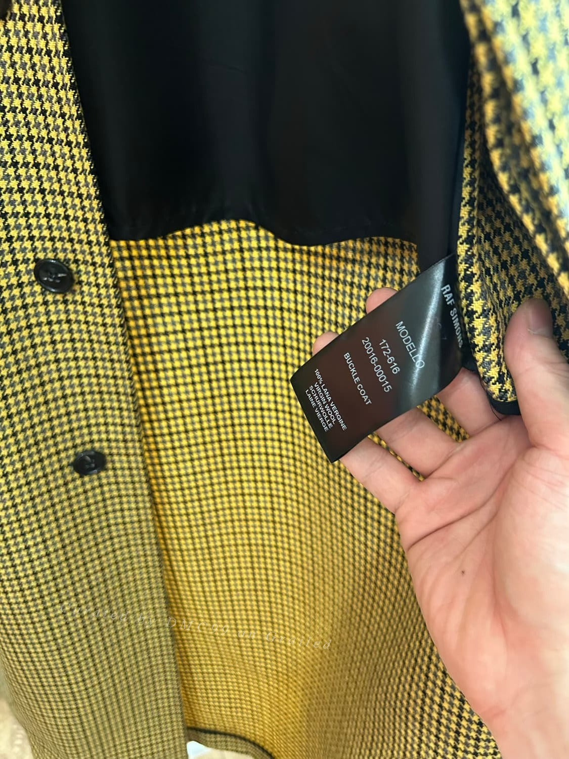 Raf Simons Gold Thread Wool Coat
