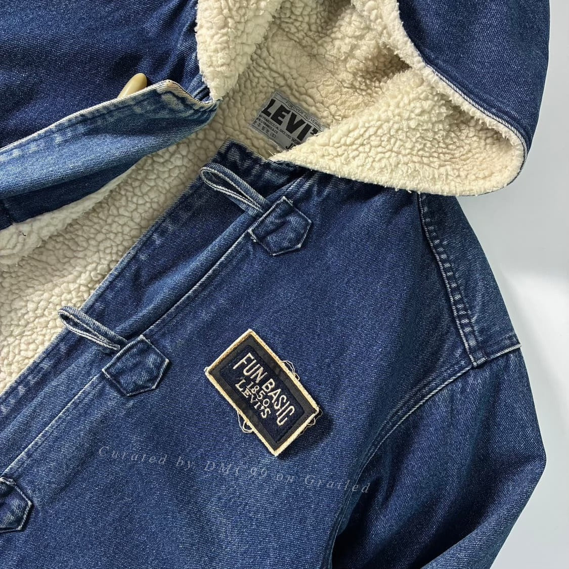 Levi's Vintage Distressed Denim Wool Coat