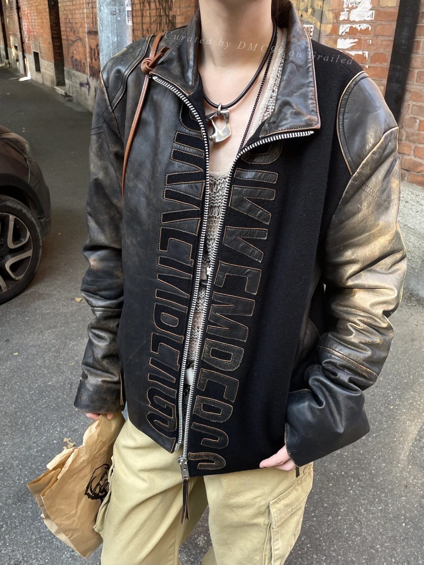 Dirk Bikkembergs Vintage Wool Leather Jacket