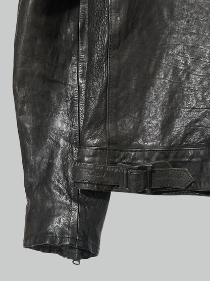 Yohji Yamamoto Backlash Leather Jacket
