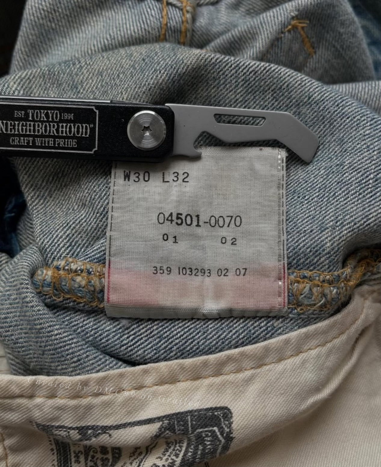 Vintage Levi's 501 Distressed Patchwork Blue Denim