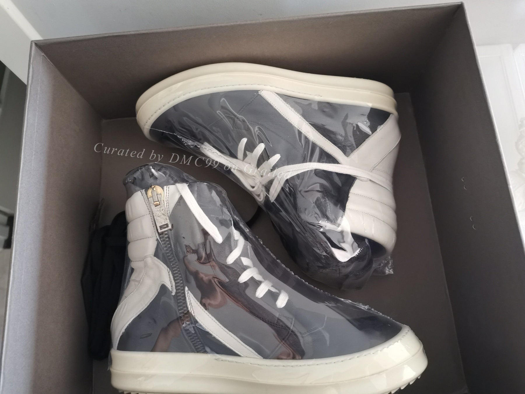 Rick Owens Early Color-Blocked Zip Shoes
