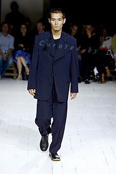 Yohji Yamamoto Y's Collarless Wool Blazer