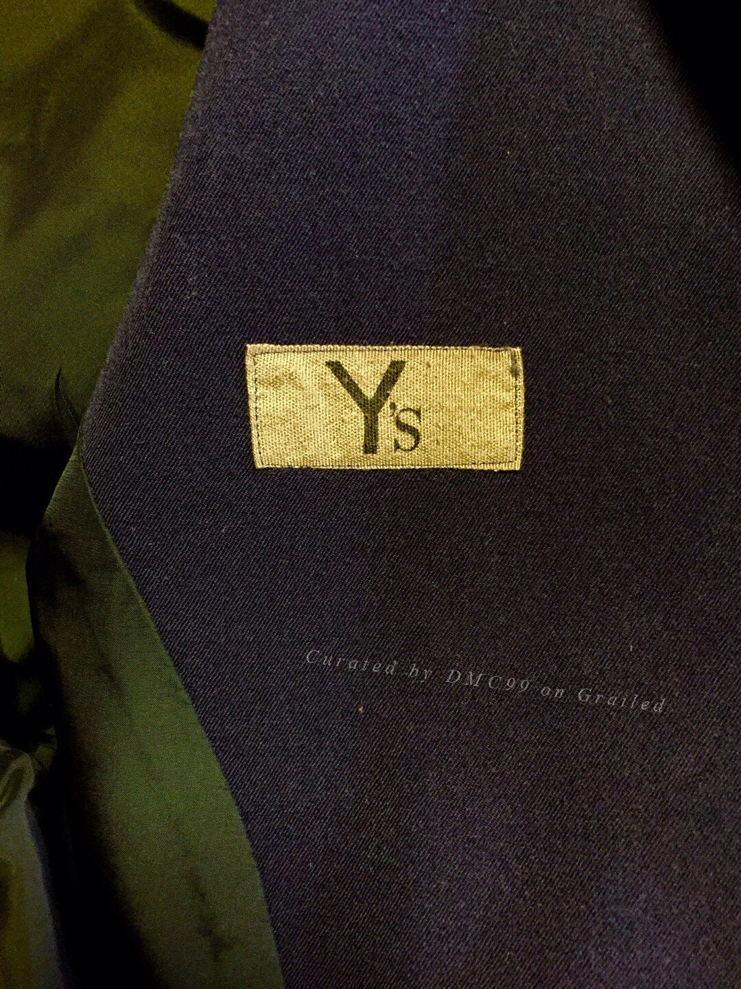 Yohji Yamamoto Y's Collarless Wool Blazer