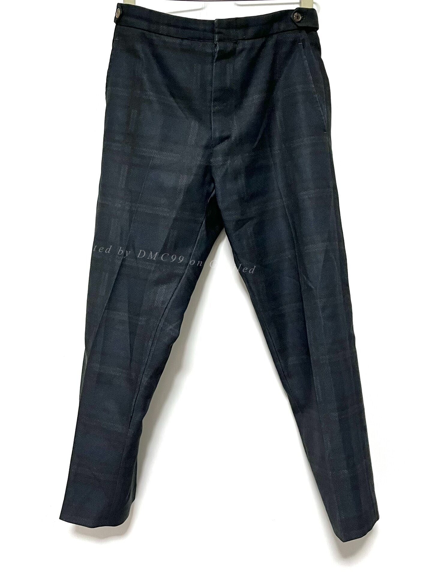 Comme des Garcons SHIRT Green Plaid Cropped Pants