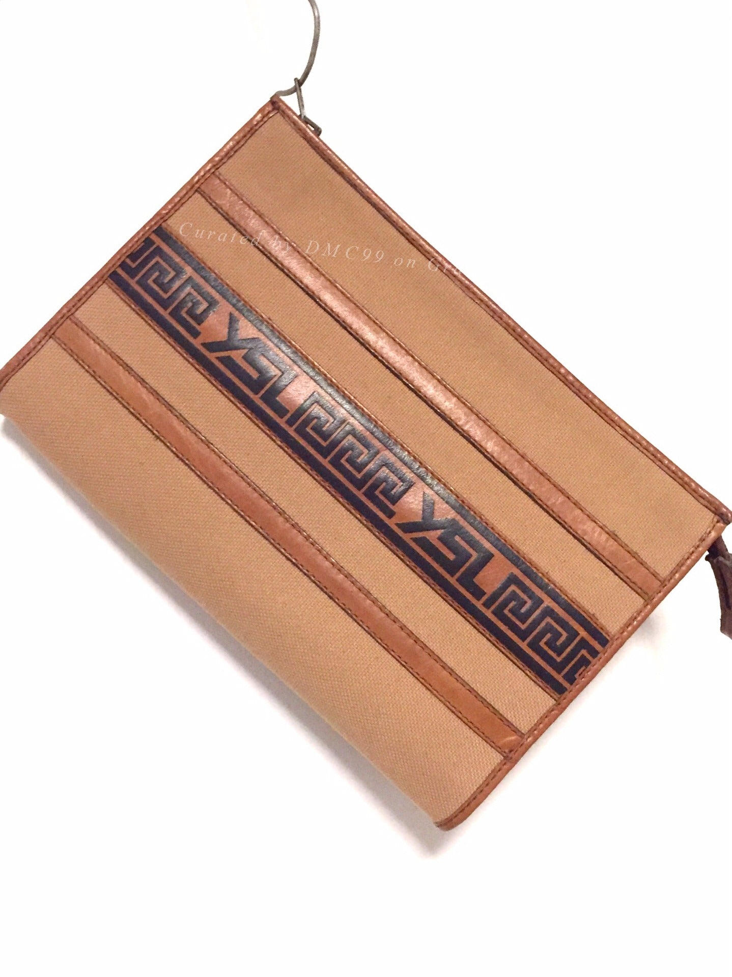 Saint Laurent Canvas Leather Cloud Logo Handbag