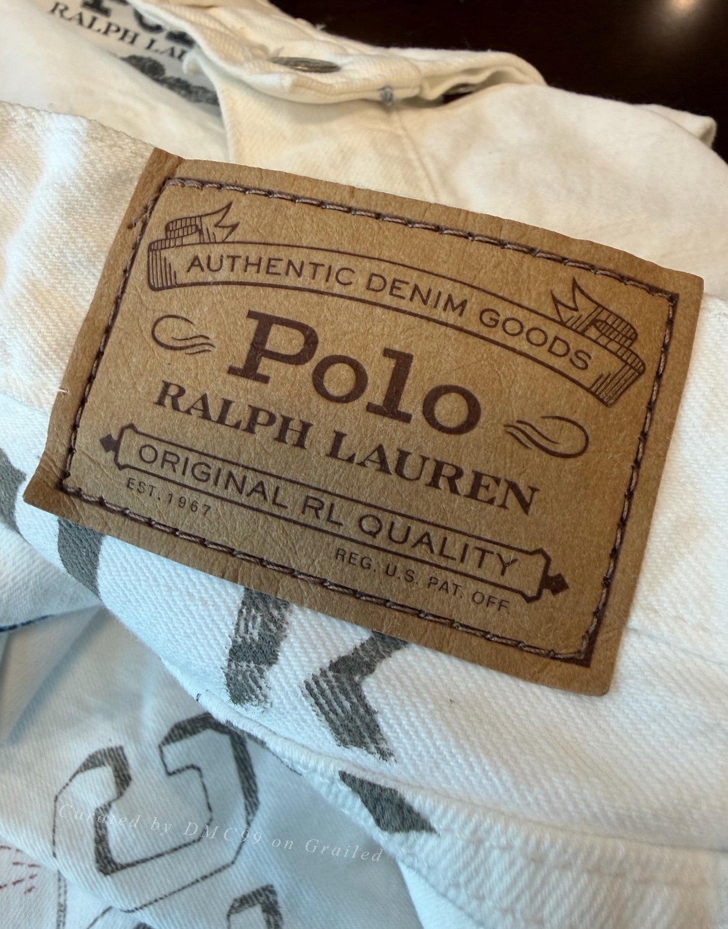 Ralph Lauren White Graffiti Jeans 30x32
