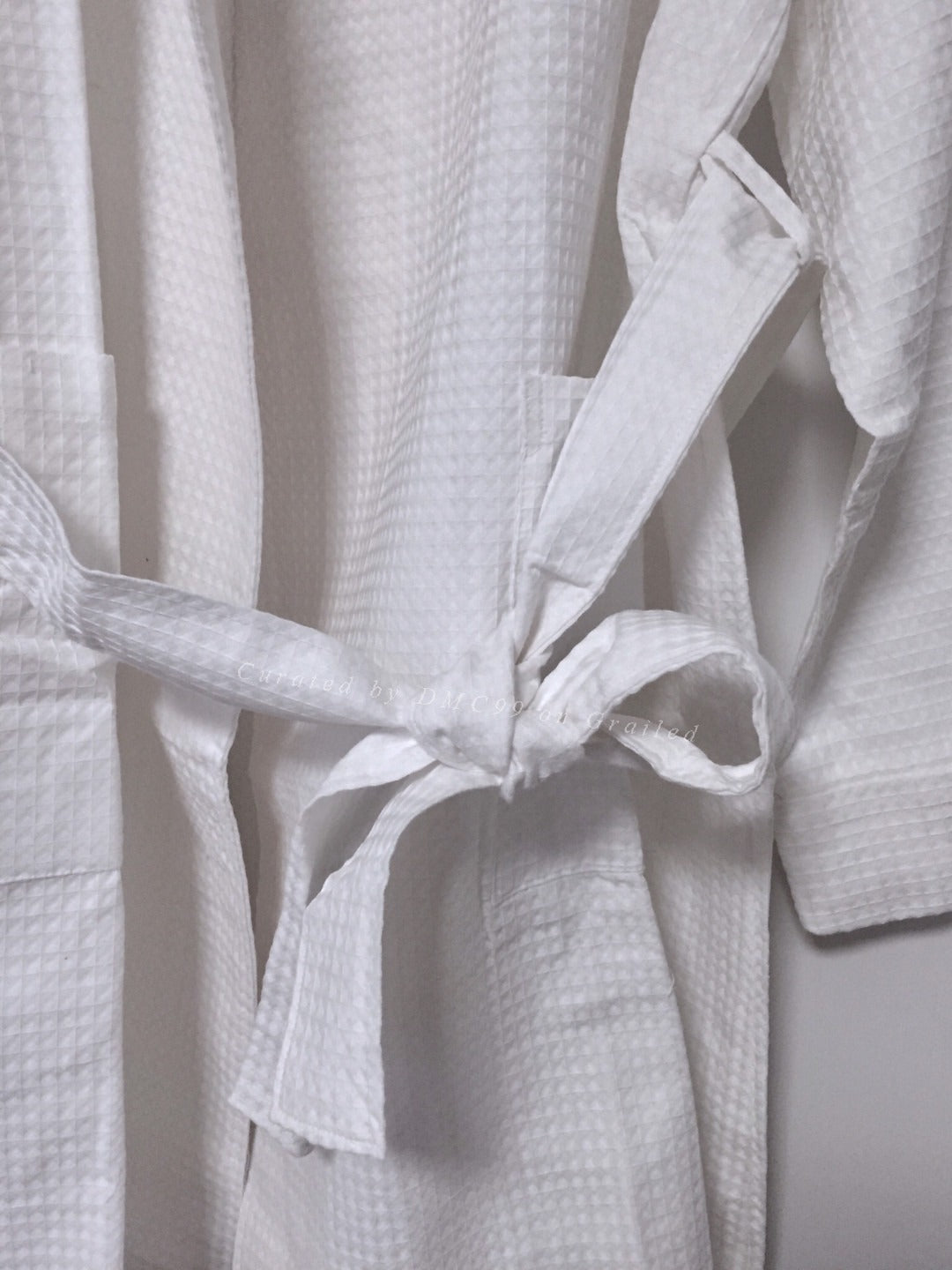 Saint Laurent YSL Embroidered Waffle Robe