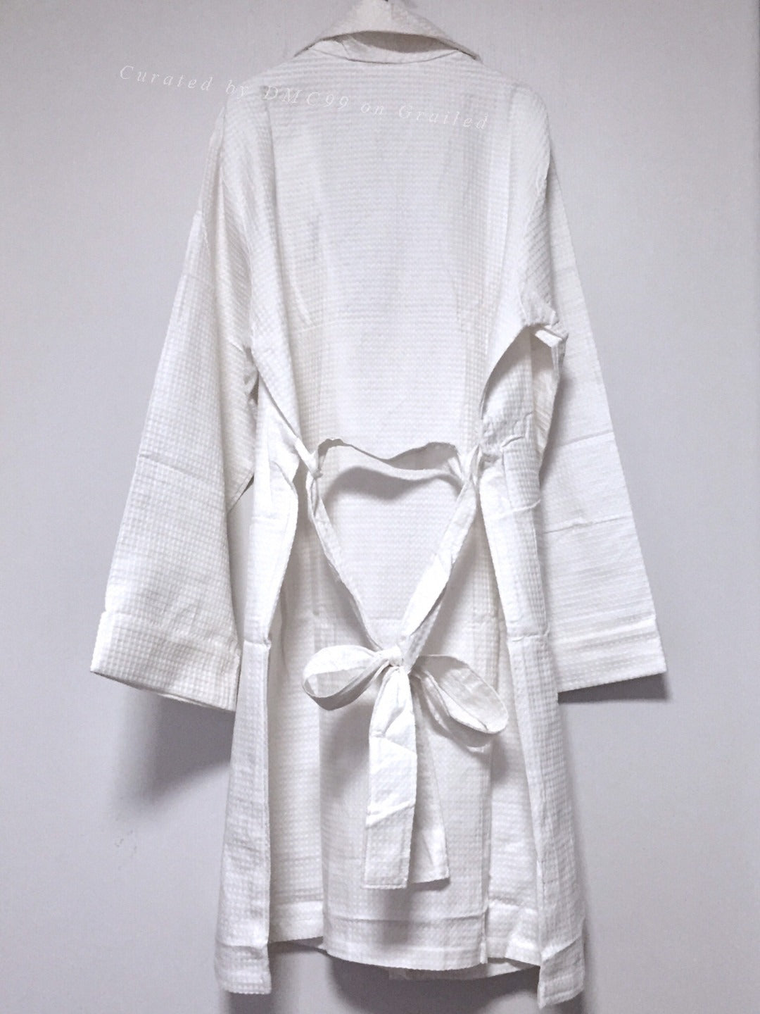 Saint Laurent YSL Embroidered Waffle Robe