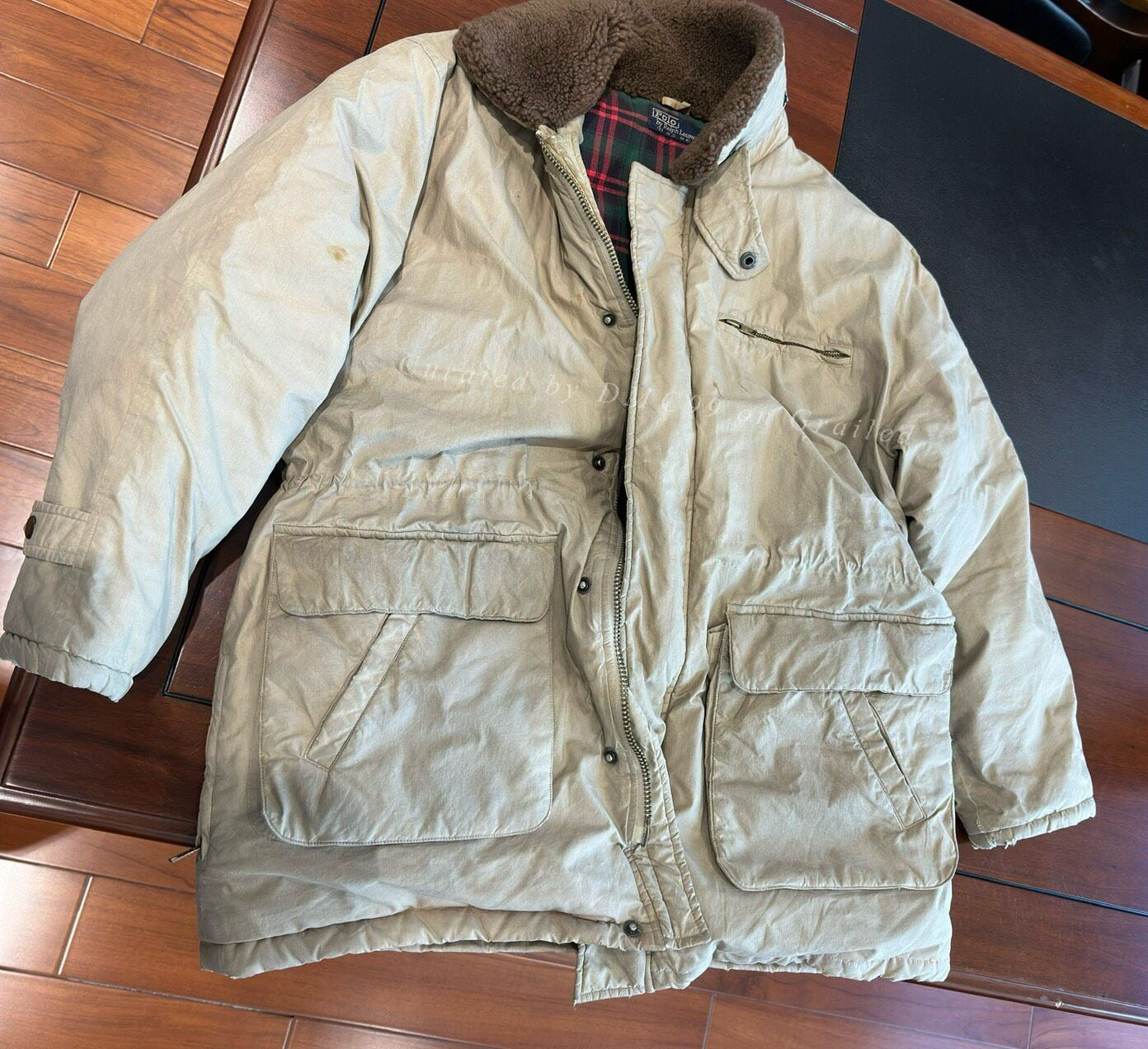 Ralph Lauren Retro Down Coat Wool Collar