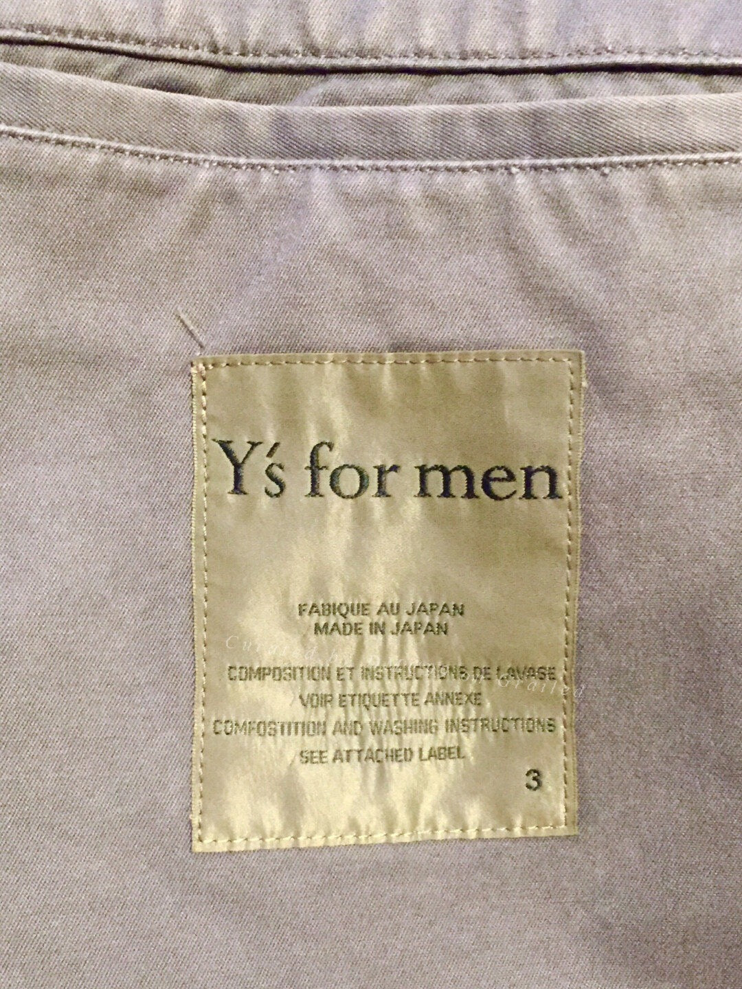 Yohji Yamamoto Y's Gray Workwear Blazer