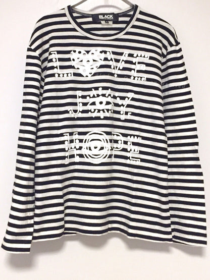COMME des GARCONS Striped Limited Print T-shirt