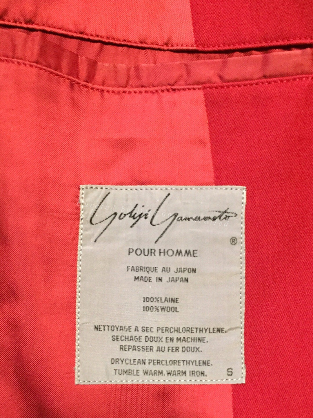 Yohji Yamamoto Archive Red Wool Blazer