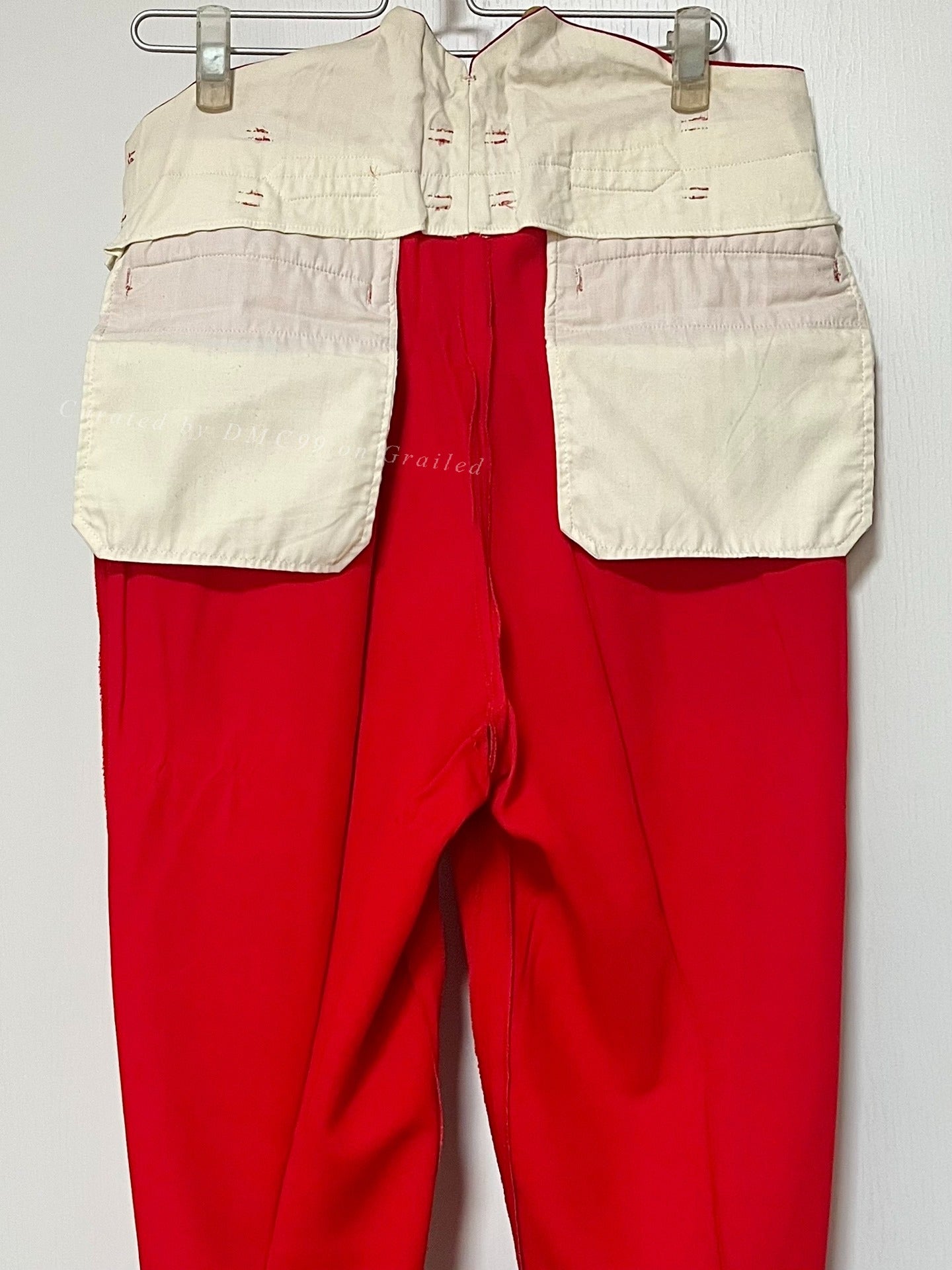 Yohji Yamamoto Red Tailored Trousers