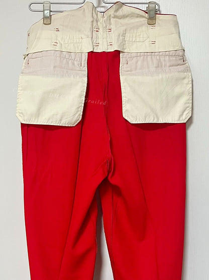Yohji Yamamoto Red Tailored Trousers