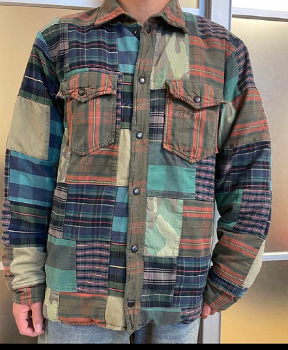 Ralph Lauren Patchwork Thick Shirt Jacket