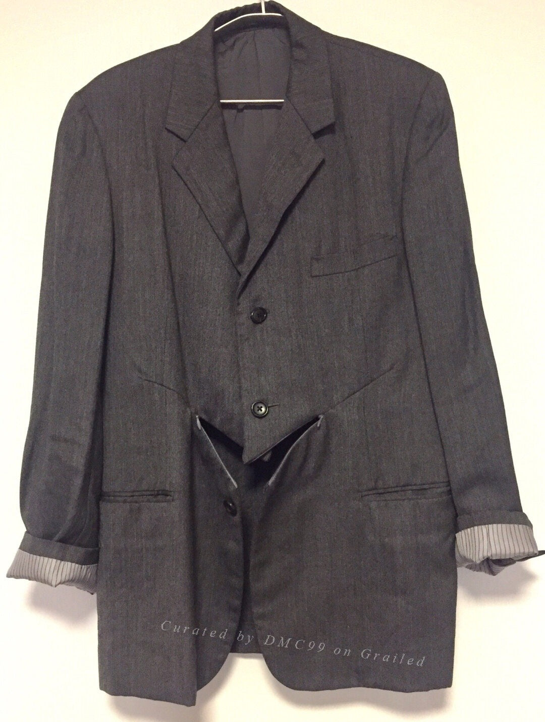 Yohji Yamamoto Y's Men's Gray Wool Suit