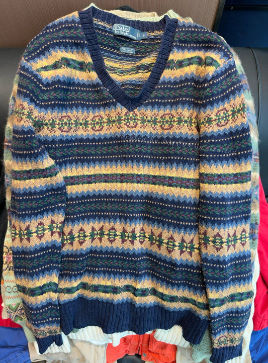 Ralph Lauren Vintage Fair Isle Wool Sweater