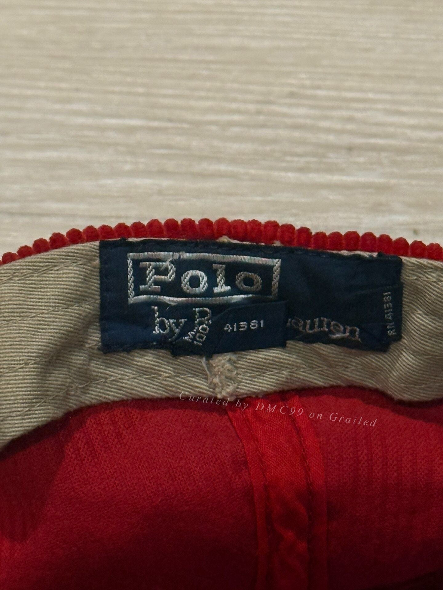 Polo Ralph Lauren 90s Red Corduroy Cap XL