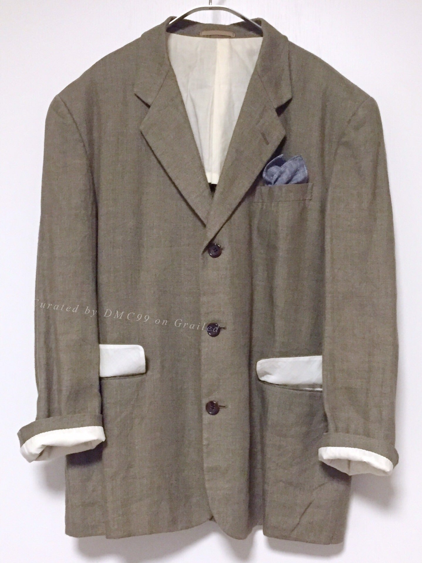 COMME des GARCONS Homme Green Linen Blazer